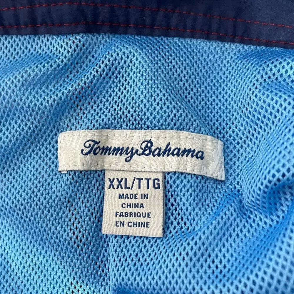 Tommy Bahama XXL Swim Trunks Shorts Red Floral Tropical Drawstring Lined